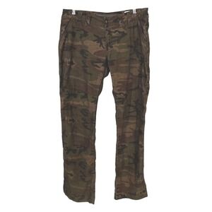 MASONS Womens Corduroy Dark Camo Pants Size‎ 12 Grunge Streetwear Straight Leg